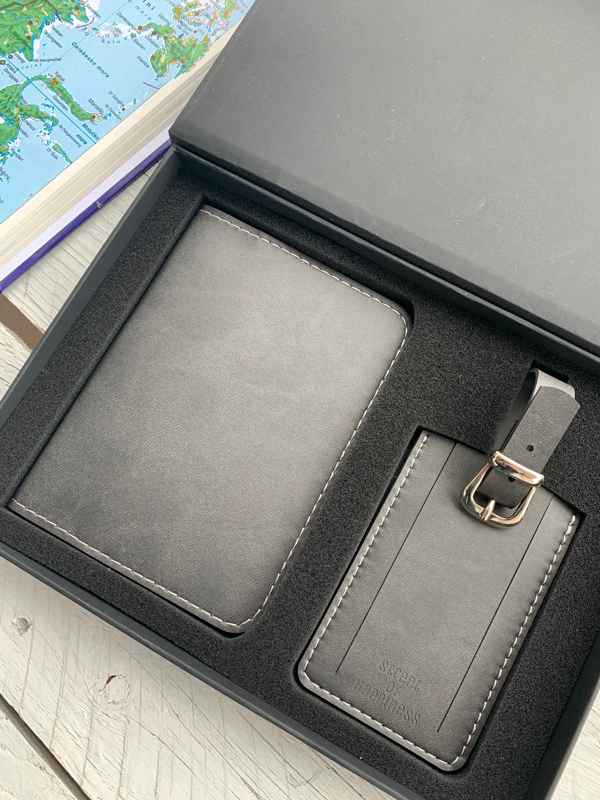 Travel set tamno siva